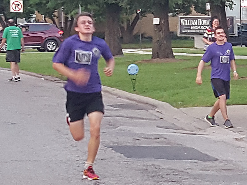 Chicago Full Moon Run Action at the Finish Line