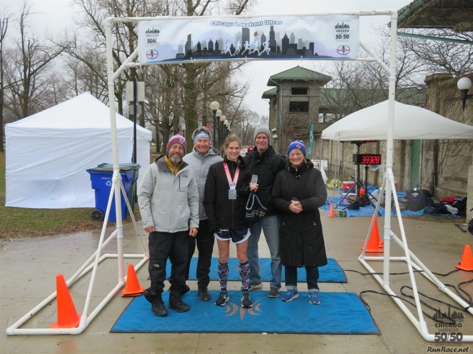 Chicago Lakefront Ultras 50K, 20.7-Mile Buildup Run, Half Marathon :: Start/Finish Area