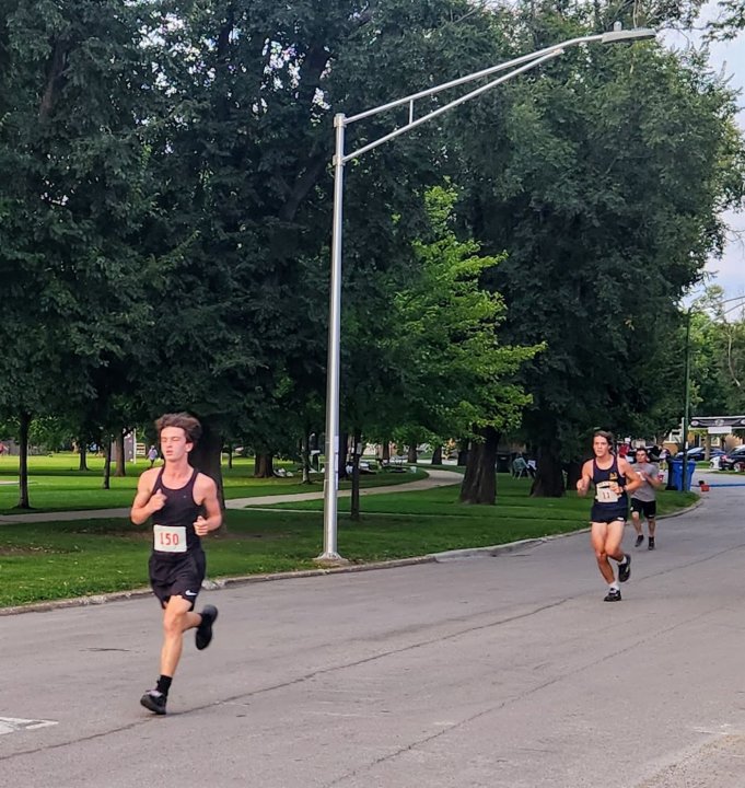 Action Near Finish Area...