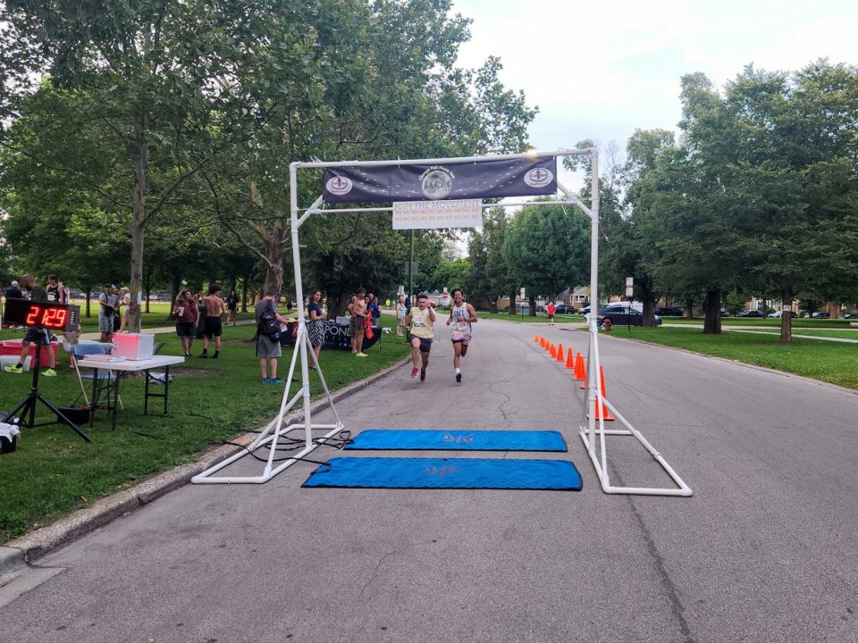 Action Near Finish Area...