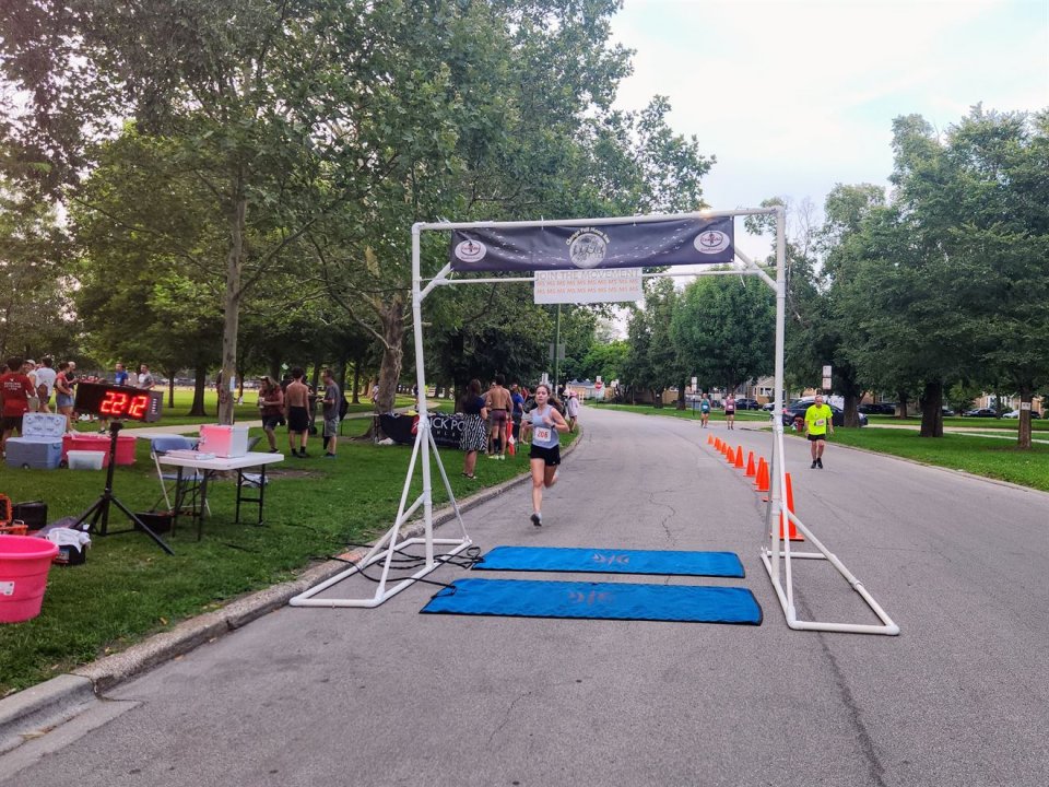 Action Near Finish Area...