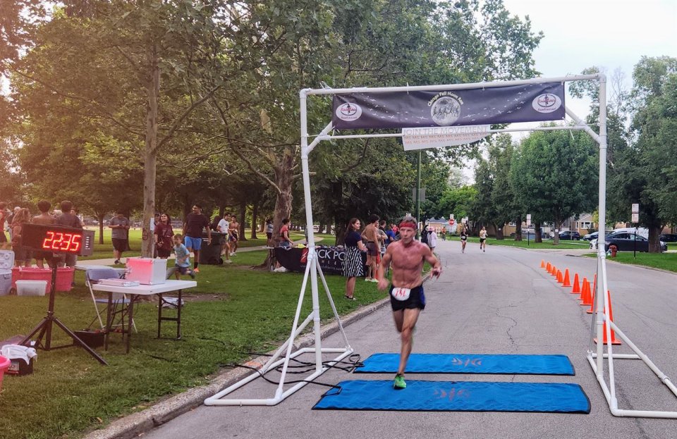 Action Near Finish Area...