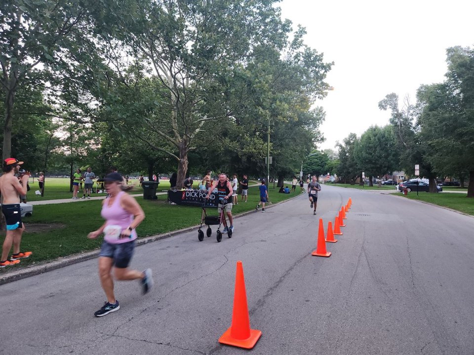 Action Near Finish Area...