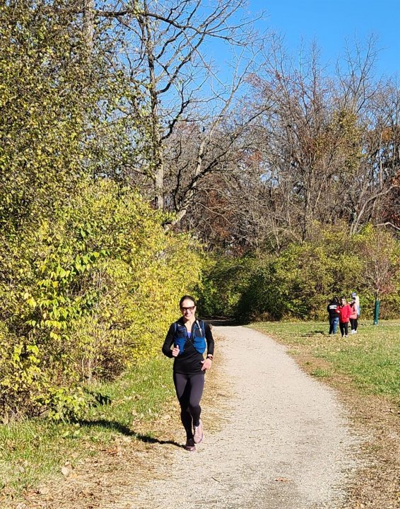 Action at Palos Park Woods North Start/Finish Area : Michelle's Phone...