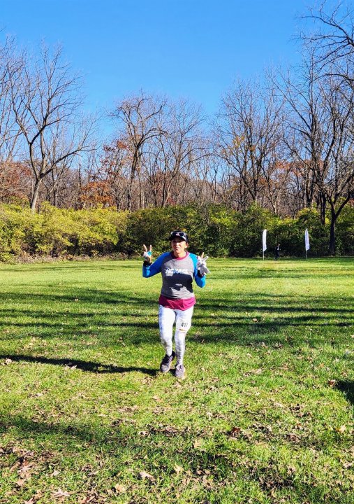 Action at Palos Park Woods North Start/Finish Area : Michelle's Phone...