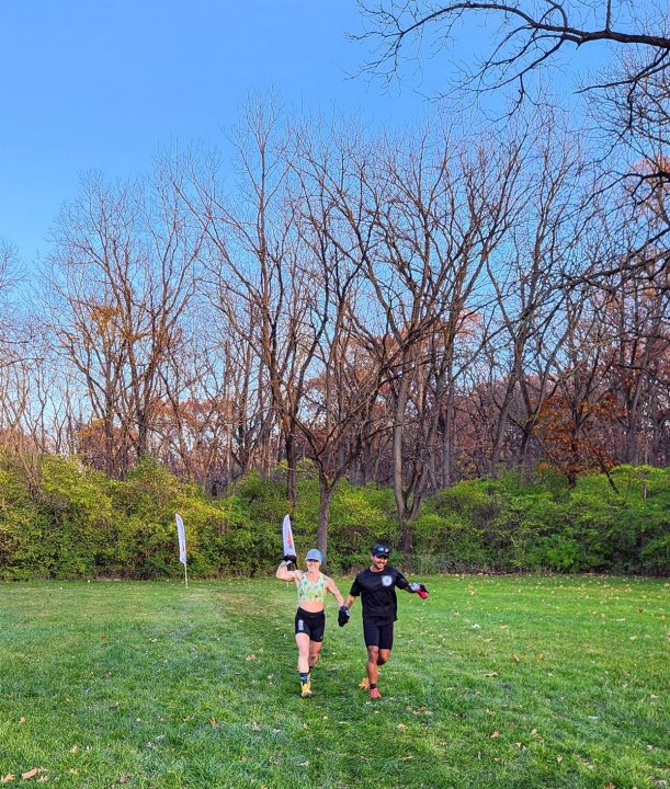 Action at Palos Park Woods North Start/Finish Area : Michelle's Phone...