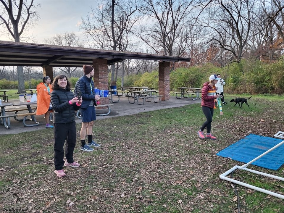 Action at Palos Park Woods North Start/Finish Area...