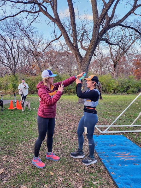 Action at Palos Park Woods North Start/Finish Area : Michelle's Phone...