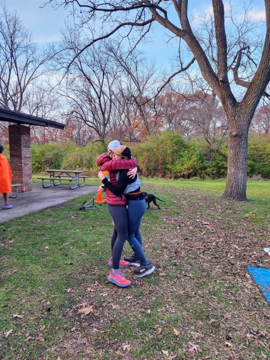 Action at Palos Park Woods North Start/Finish Area : Michelle's Phone...