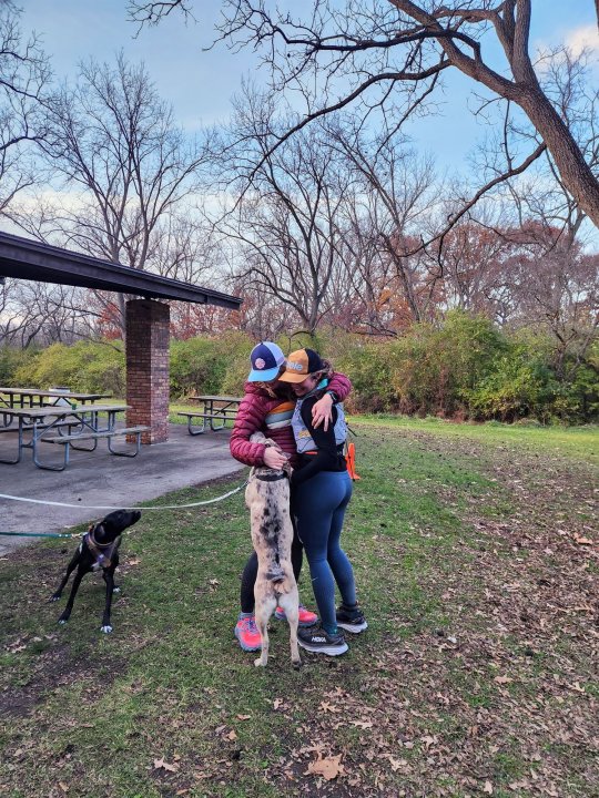 Action at Palos Park Woods North Start/Finish Area : Michelle's Phone...