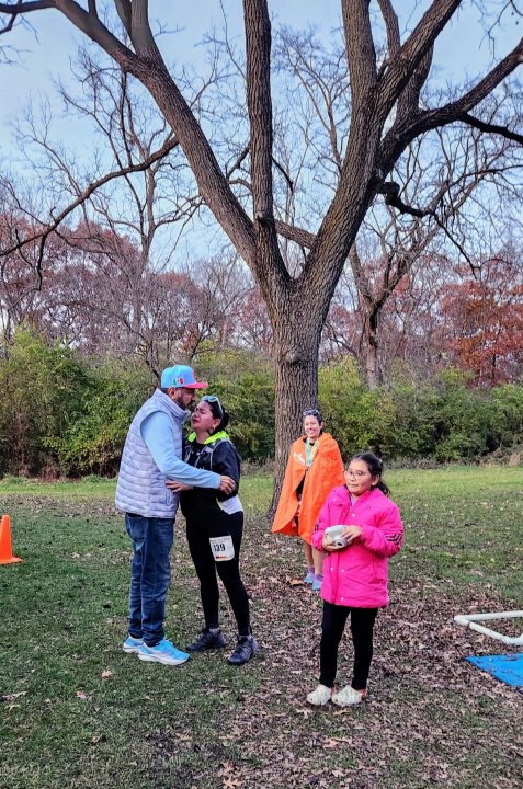 Action at Palos Park Woods North Start/Finish Area : Michelle's Phone...